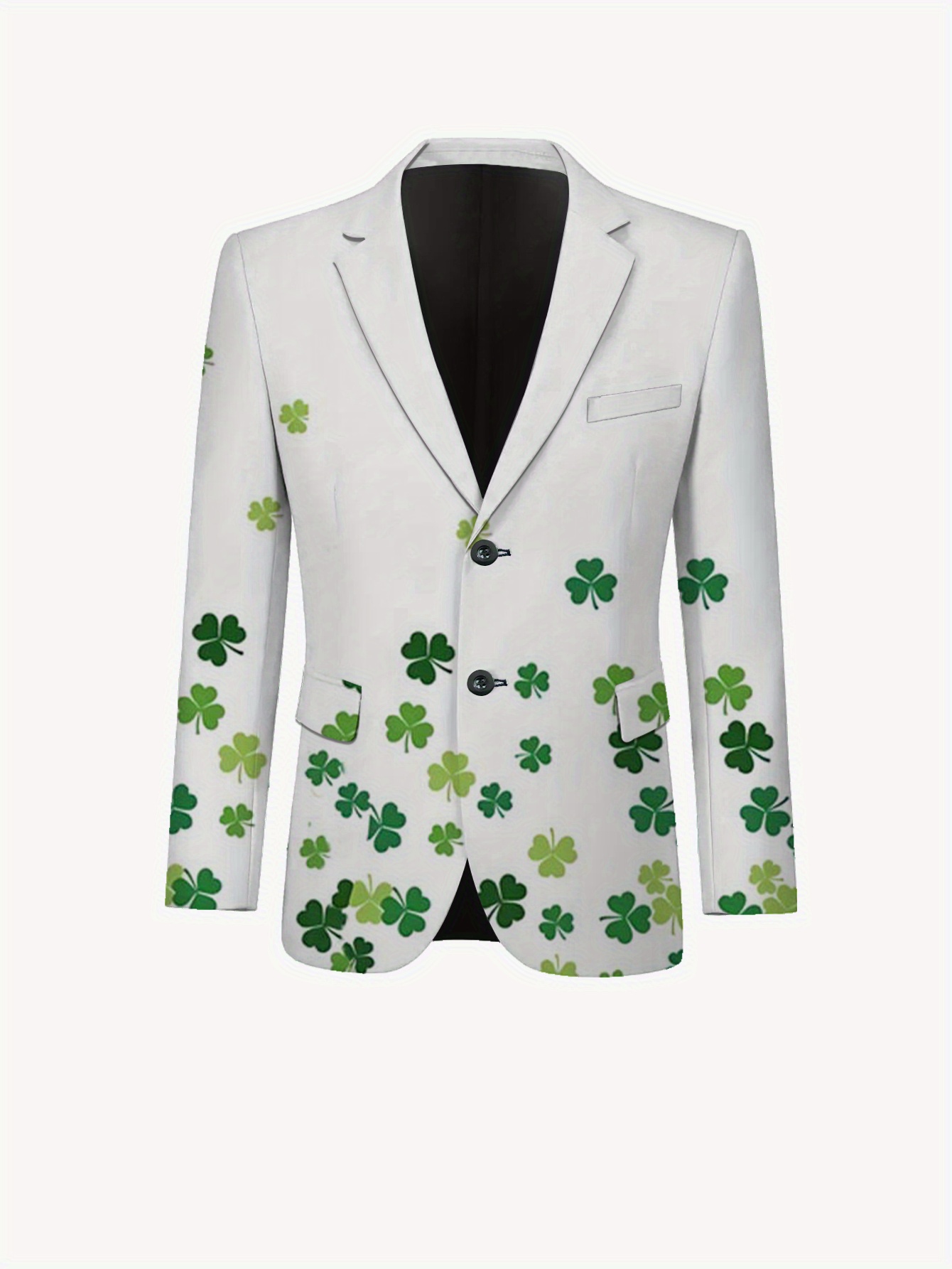 Men's Plus Size Clover Print Suit Men's Plus Size Clover Print Suit