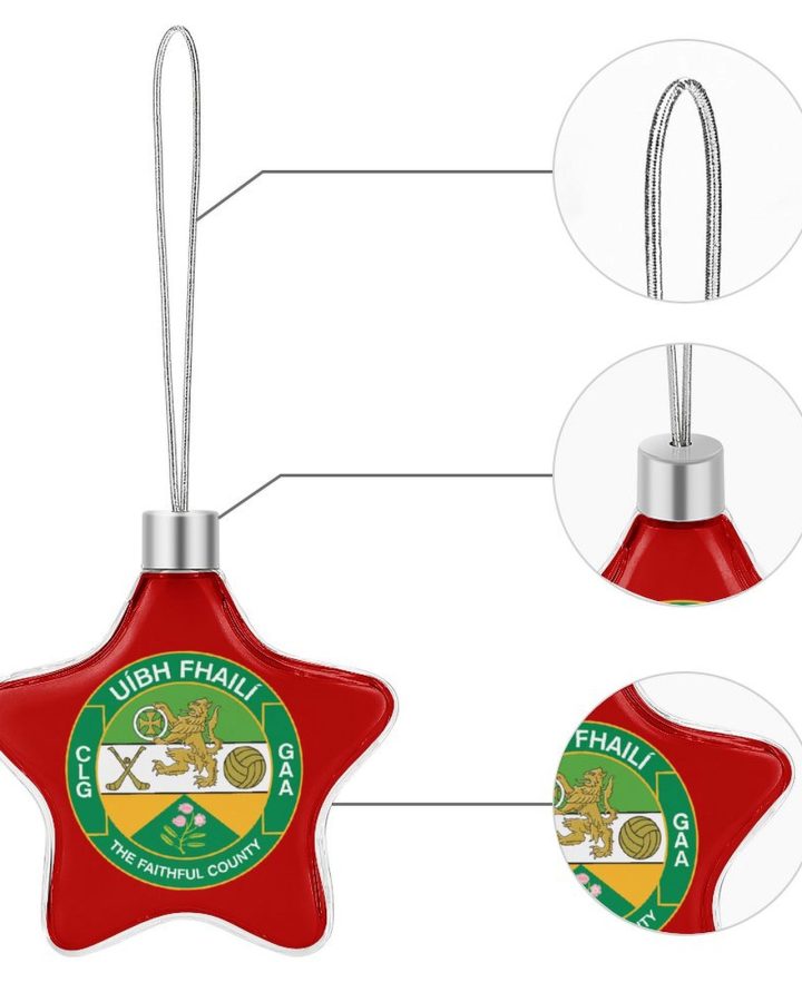 Offaly GAA Star-shaped Christmas Ornament