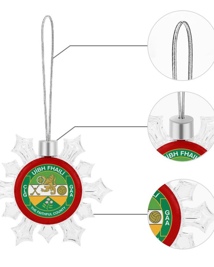 Offaly GAA Irish Christmas Snowflake Ornament