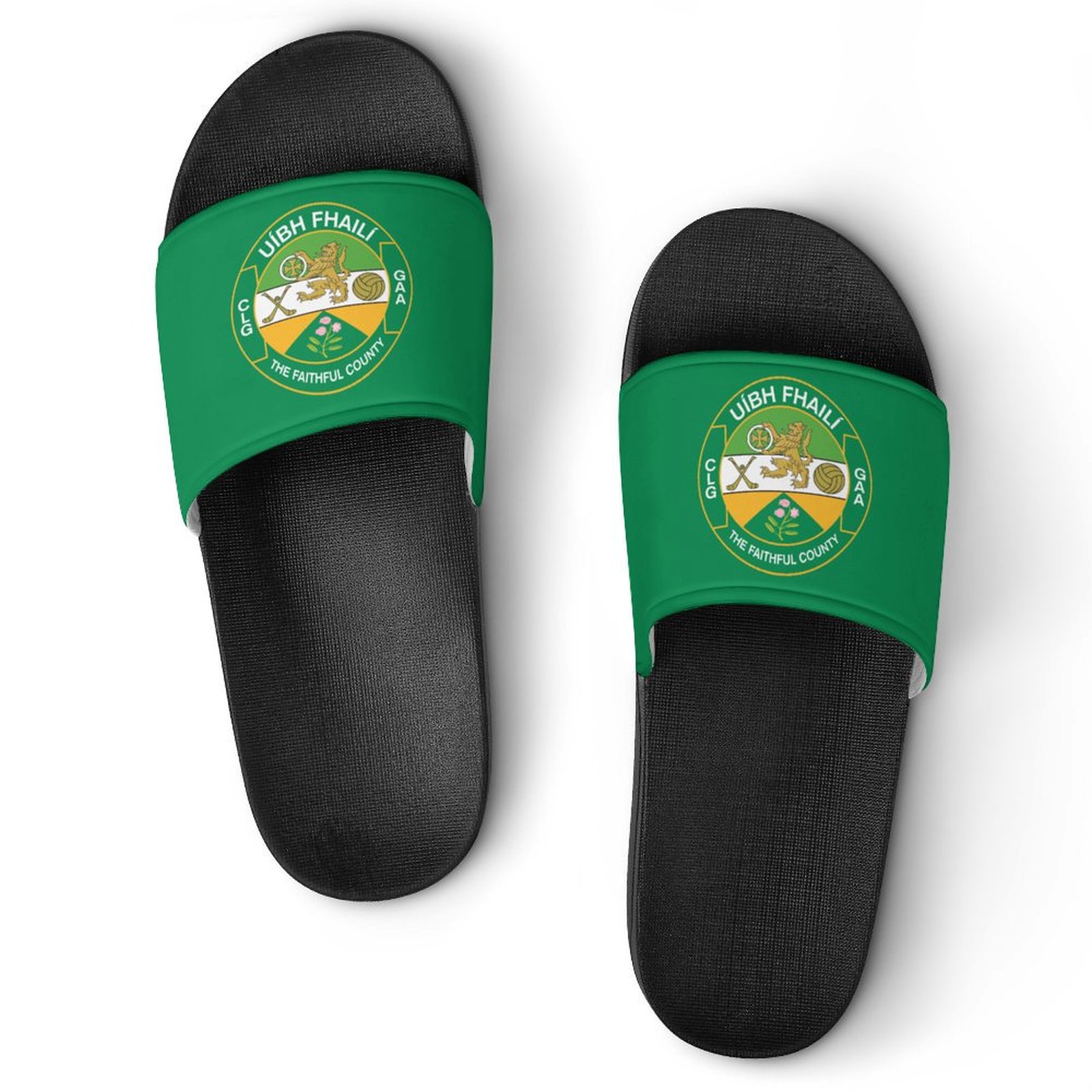 Offaly GAA Sliders – Adult Sandals Offaly GAA Sliders