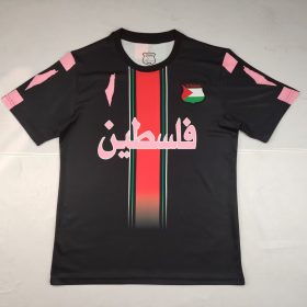 Palestine 2025-2026 Black Pink Arabic Jersey