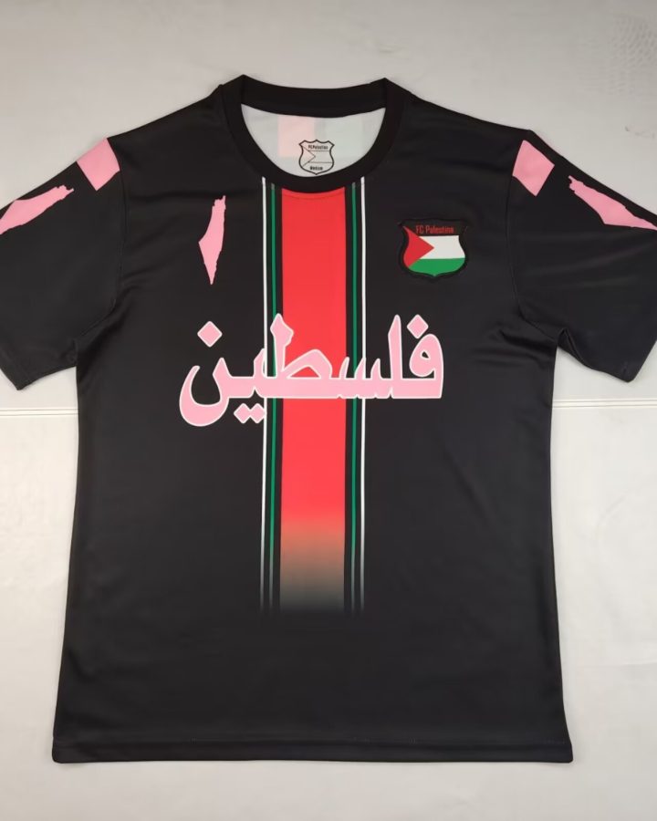 Palestine 2025-2026 Black Pink Arabic Jersey