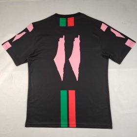Palestine 2025-2026 Black Pink Arabic Jersey