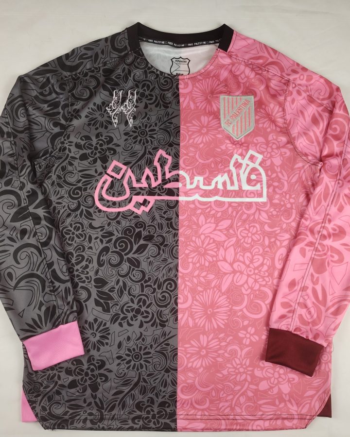 Palestine 2025-2026 Black Pink Long Sleeve Arabic Jersey