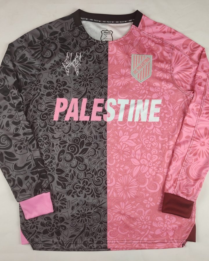 Palestine 2025-2026 Black Pink Long Sleeve English Jersey