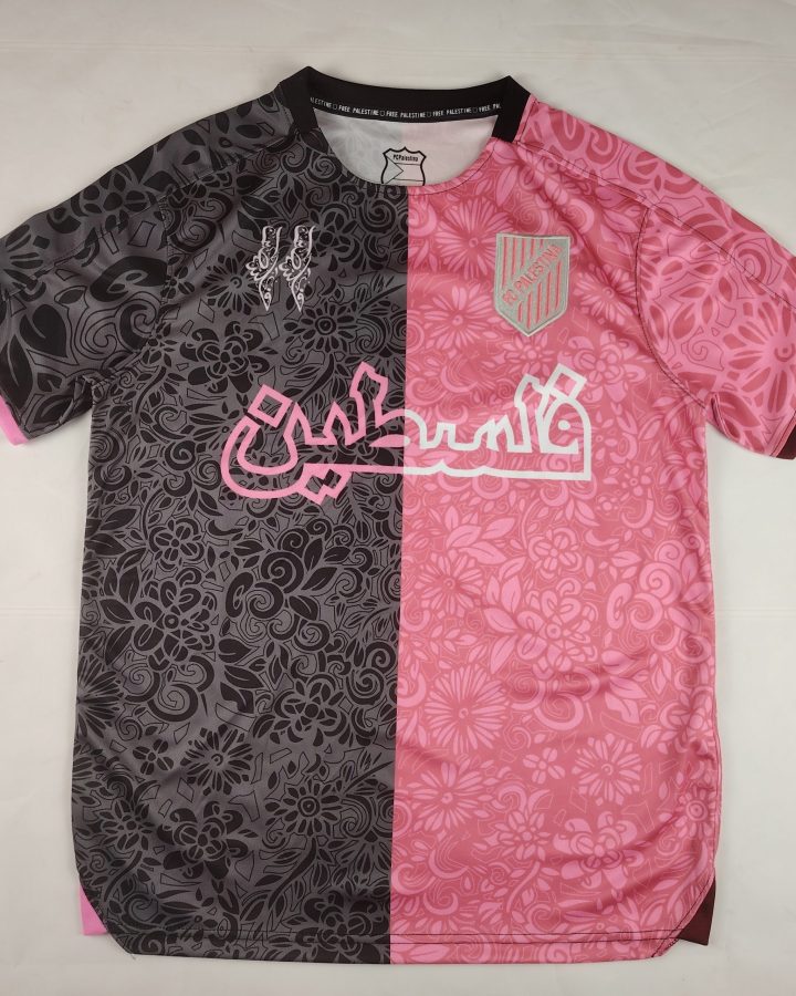 Palestine 2025-2026 Black Pink Short Sleeve Arabic Jersey