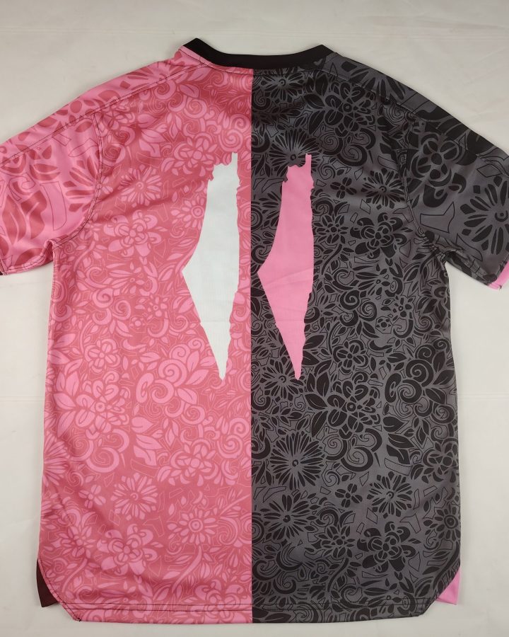 Palestine 2025-2026 Black Pink Short Sleeve English Jersey