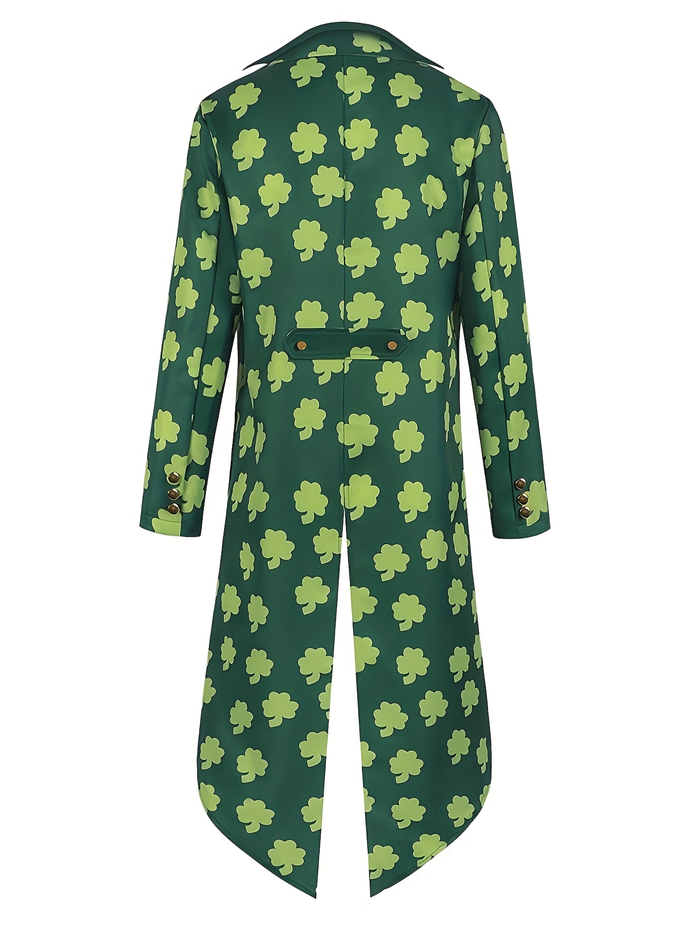 Retro Green Four-Leaf Clover Tuxedo Jacket Retro Green Four-Leaf Clover Tuxedo Jacket