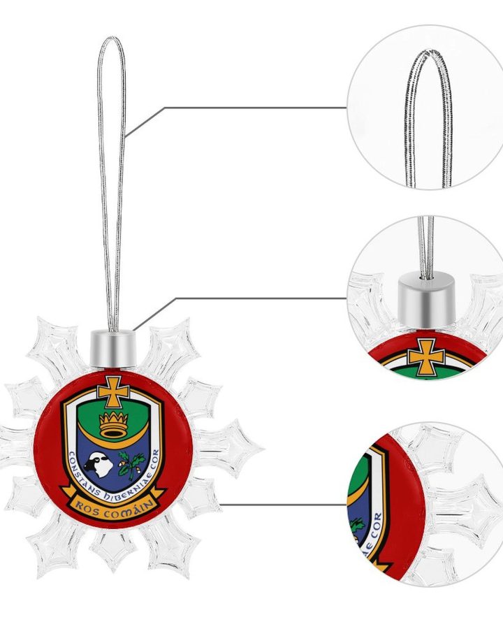 Roscommon GAA Irish Christmas Snowflake Ornament