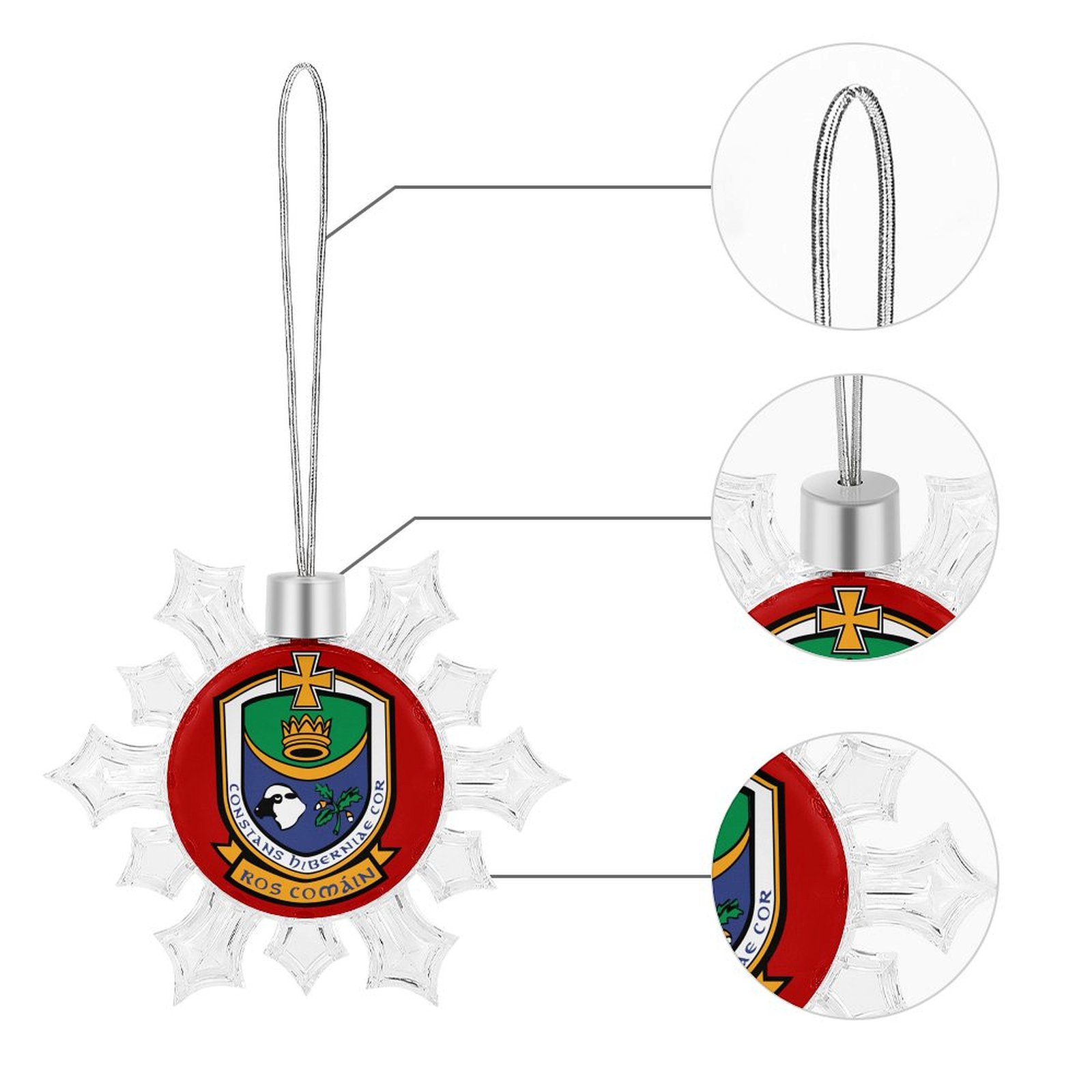 Roscommon GAA Irish Christmas Snowflake Ornament Roscommon GAA Irish Christmas Snowflake Ornament