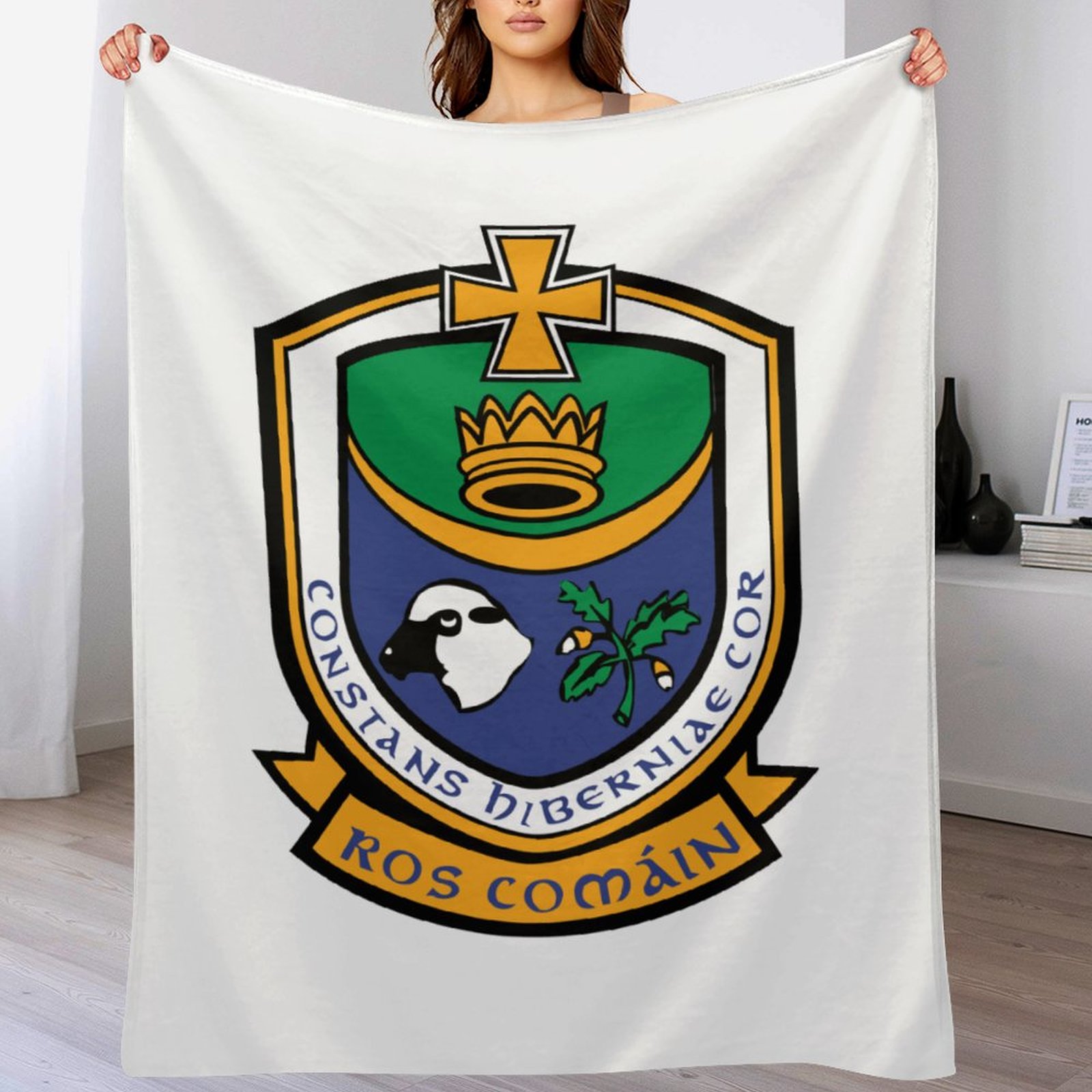 Roscommon GAA Plush Blanket – 50x60" Soft County Throw (White or Black Background) Roscommon GAA Plush Blanket – 50x60" Soft County Throw (White or Black Background)