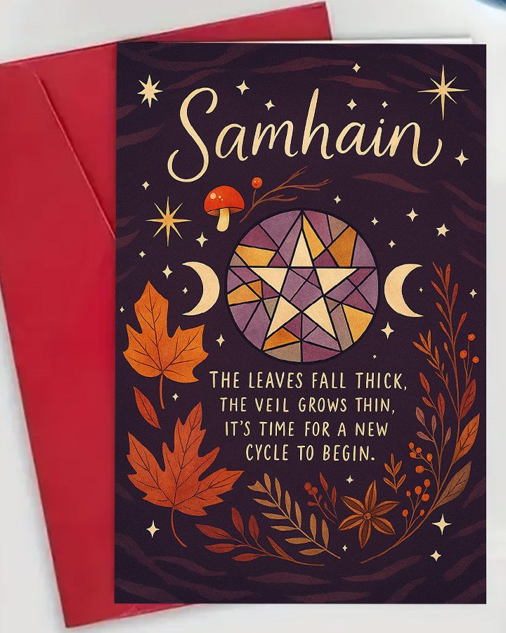 Samhain Greeting Card - Witchcraft & Pagan Celebration