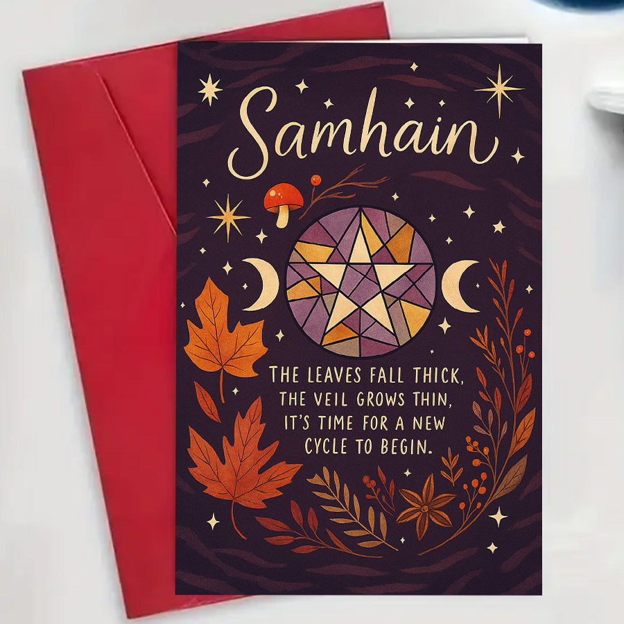 Samhain Greeting Card - Witchcraft & Pagan Celebration Samhain Greeting Card - Witchcraft & Pagan Celebration