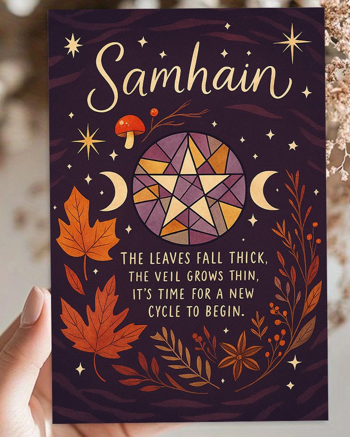 Samhain Greeting Card - Witchcraft & Pagan Celebration