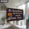 Samhain Wooden Wall Art - 'Between the Worlds' Irish Sign, Outdoor Plaque