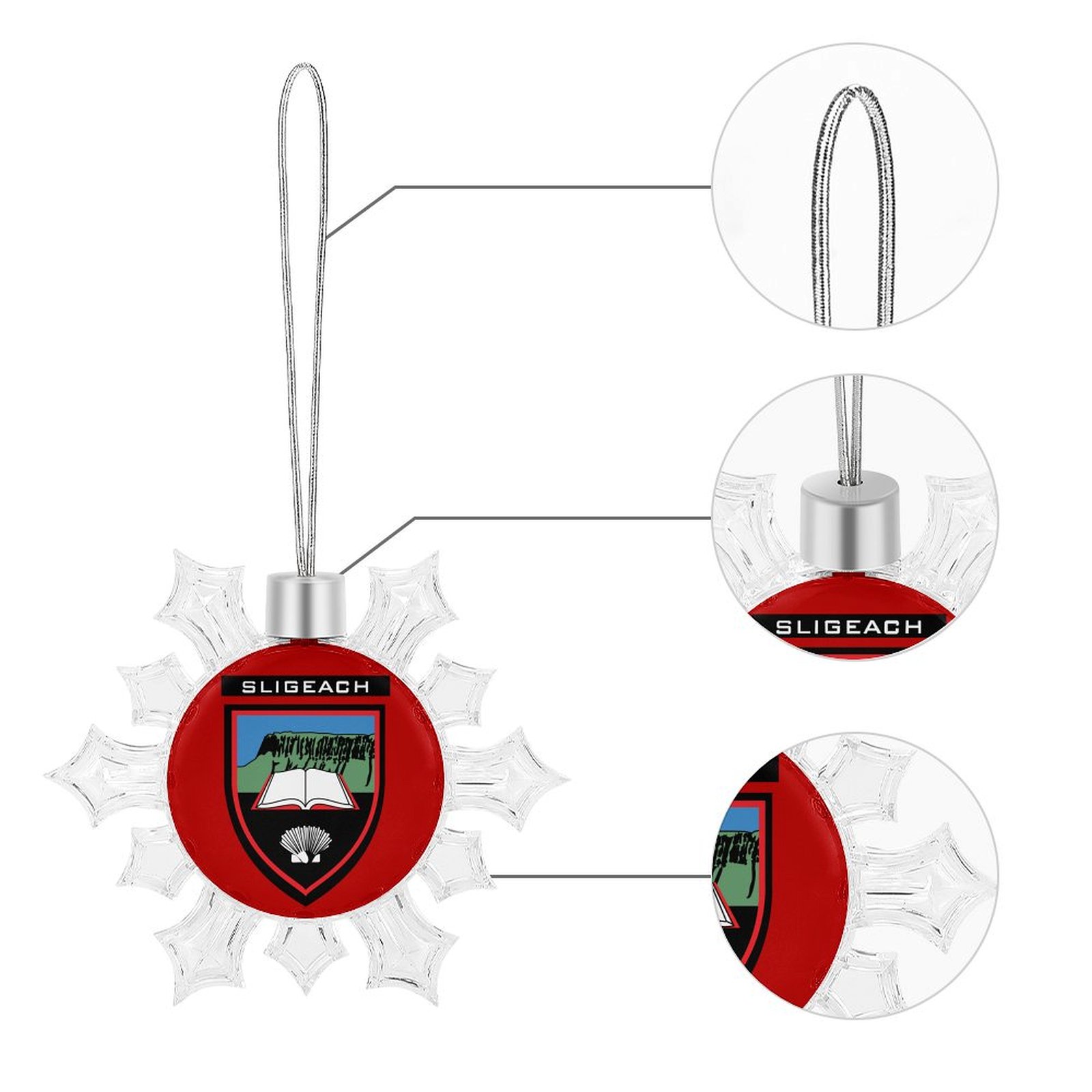 Sligo GAA Irish Christmas Snowflake Ornament Sligo GAA Irish Christmas Snowflake Ornament