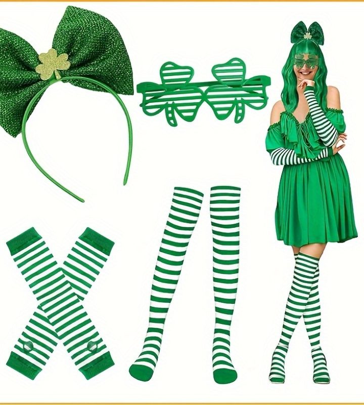 St. Patrick’s Day Women’s 4pcs Costume Set