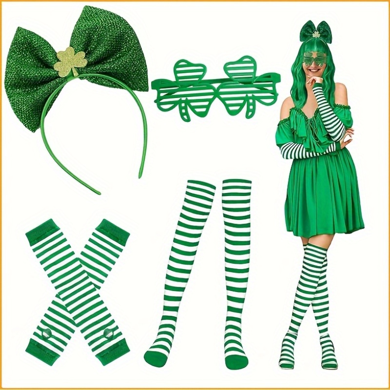 St. Patrick’s Day Women’s 4pcs Costume Set St. Patrick’s Day Women’s 4pcs Costume Set