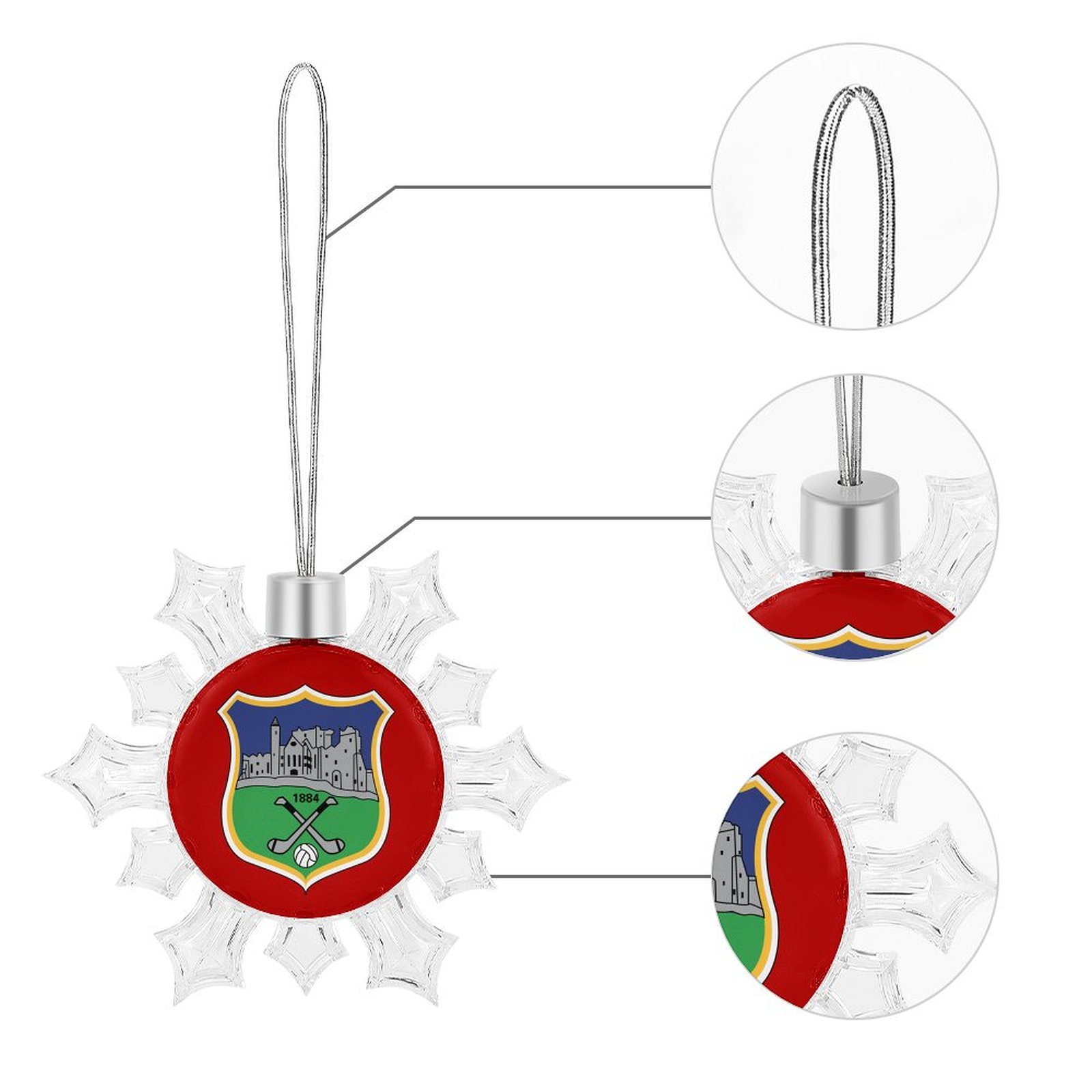 Tipperary GAA Irish Christmas Snowflake Ornament Tipperary GAA Irish Christmas Snowflake Ornament