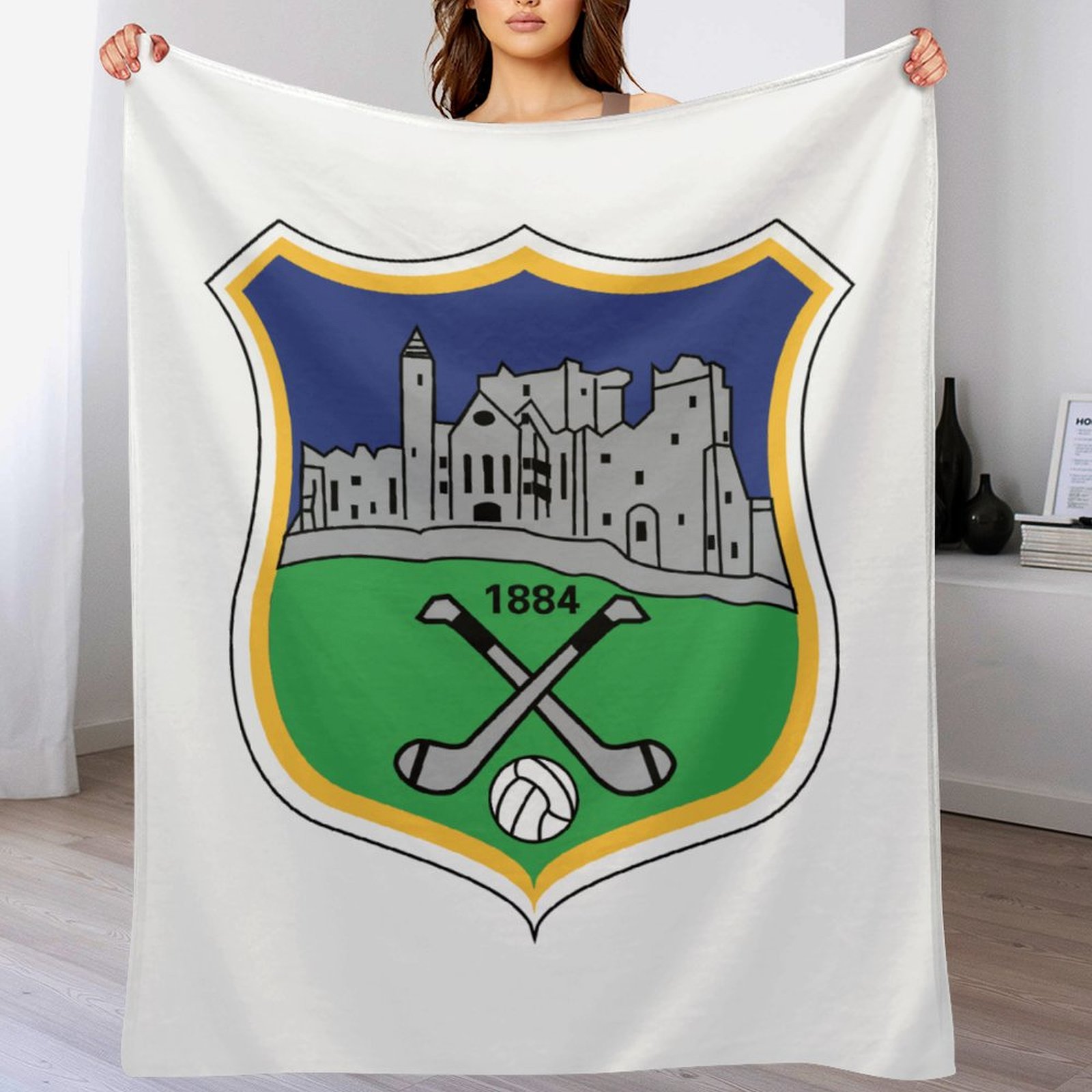 Tipperary GAA Plush Blanket – 50x60" Soft County Throw (White or Black Background) Tipperary GAA Plush Blanket – 50x60" Soft County Throw (White or Black Background)