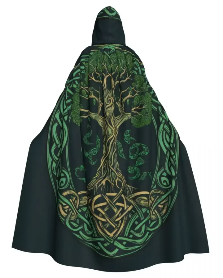 Tree of Life Celtic Hooded Cloak Cape
