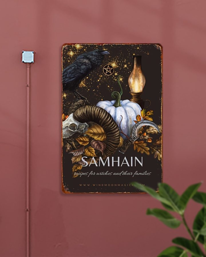 Vintage Samhain Aluminum Sign - High Quality Dustproof Metal Wall Art