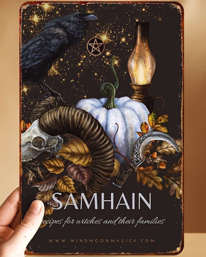 Vintage Samhain Aluminum Sign - High Quality Dustproof Metal Wall Art