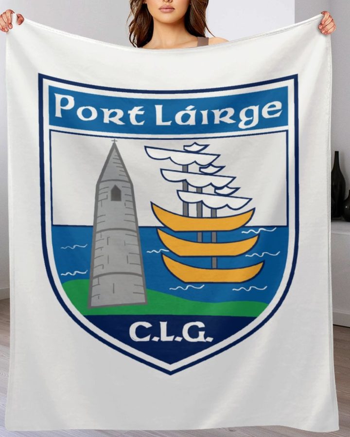 Waterford GAA Plush Blanket – 50x60" Soft County Throw (White or Black Background)