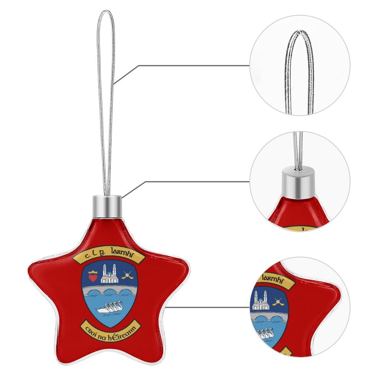 Westmeath GAA Star-shaped Christmas Ornament Westmeath GAA Star-shaped Christmas Ornament
