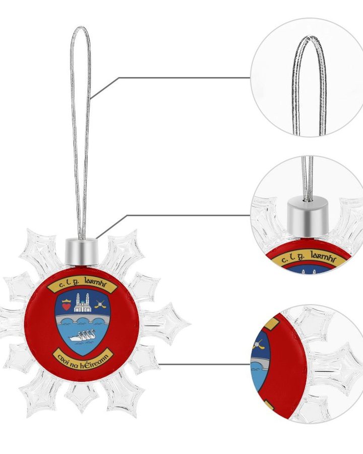 Westmeath GAA Irish Christmas Snowflake Ornament