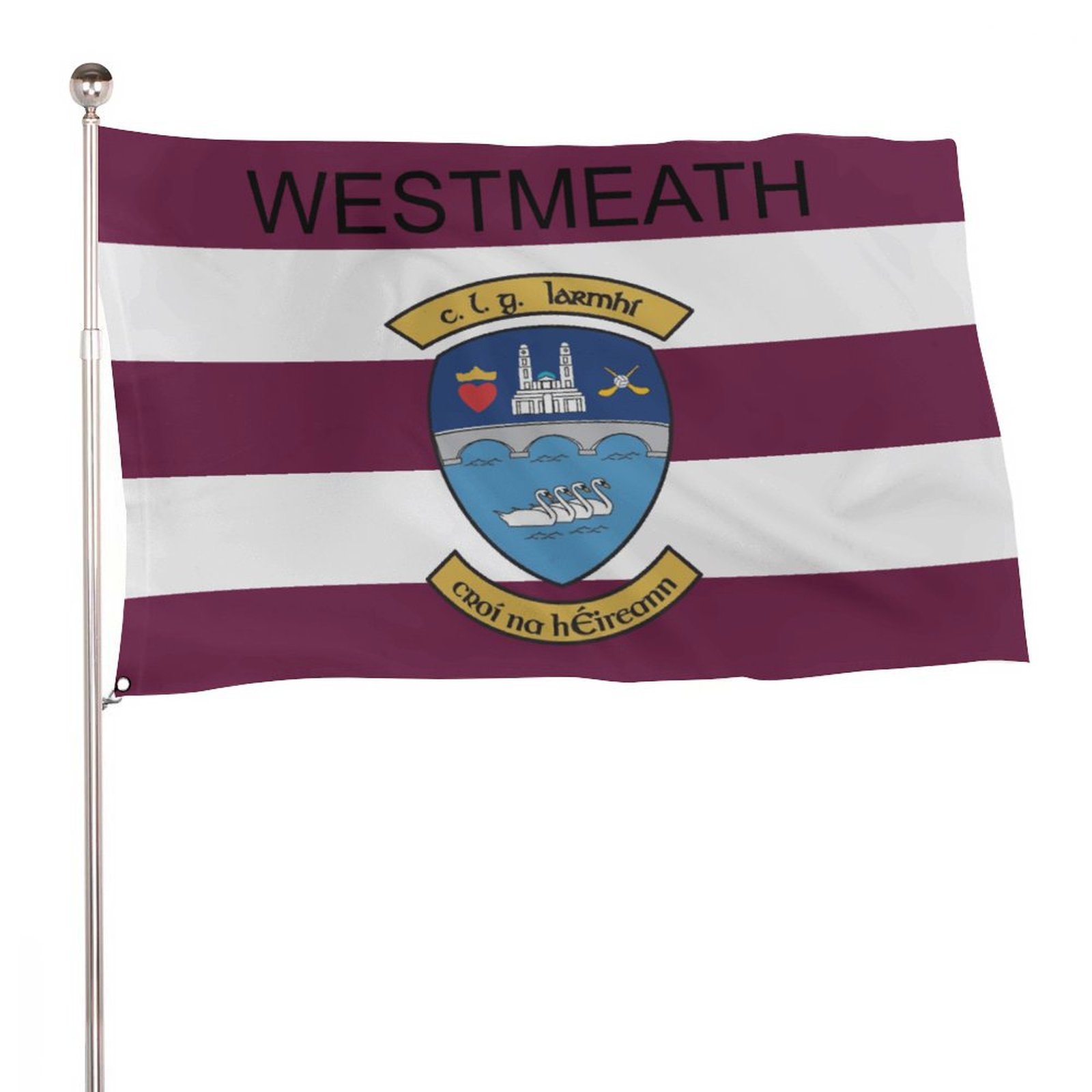 Westmeath GAA Flag – County Colours and Crest Westmeath GAA Flag – County Colours and Crest