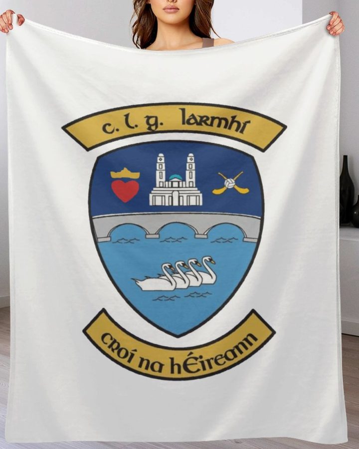 Westmeath GAA Plush Blanket – 50x60" Soft County Throw (White or Black Background)