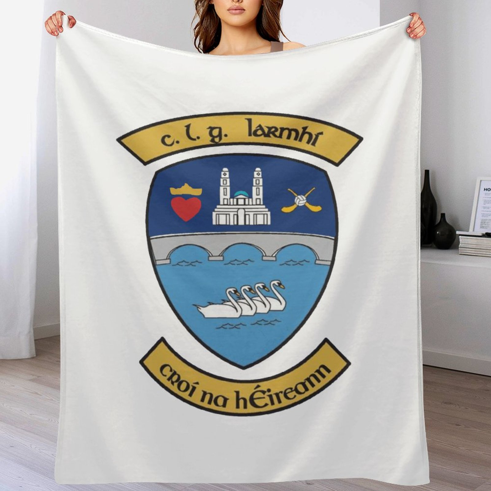 Westmeath GAA Plush Blanket – 50x60" Soft County Throw (White or Black Background) Westmeath GAA Plush Blanket – 50x60" Soft County Throw (White or Black Background)