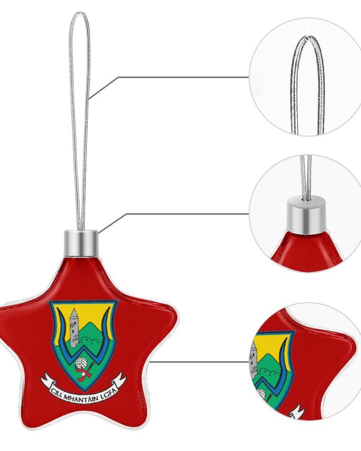 Wicklow GAA Star-shaped Christmas Ornament
