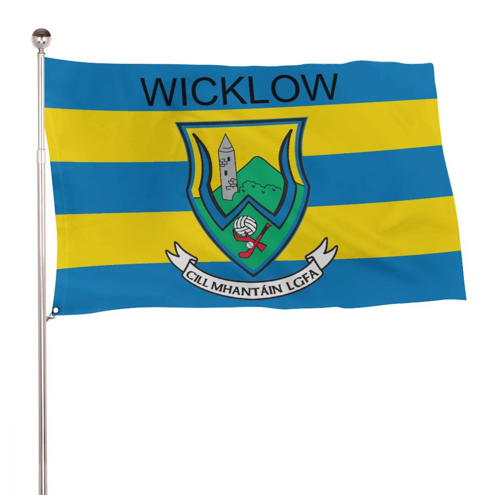 Wicklow GAA Flag – County Colours and Crest Wicklow GAA Flag – County Colours and Crest