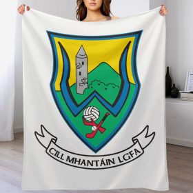 Wicklow GAA Plush Blanket – 50x60" Soft County Throw (White or Black Background)