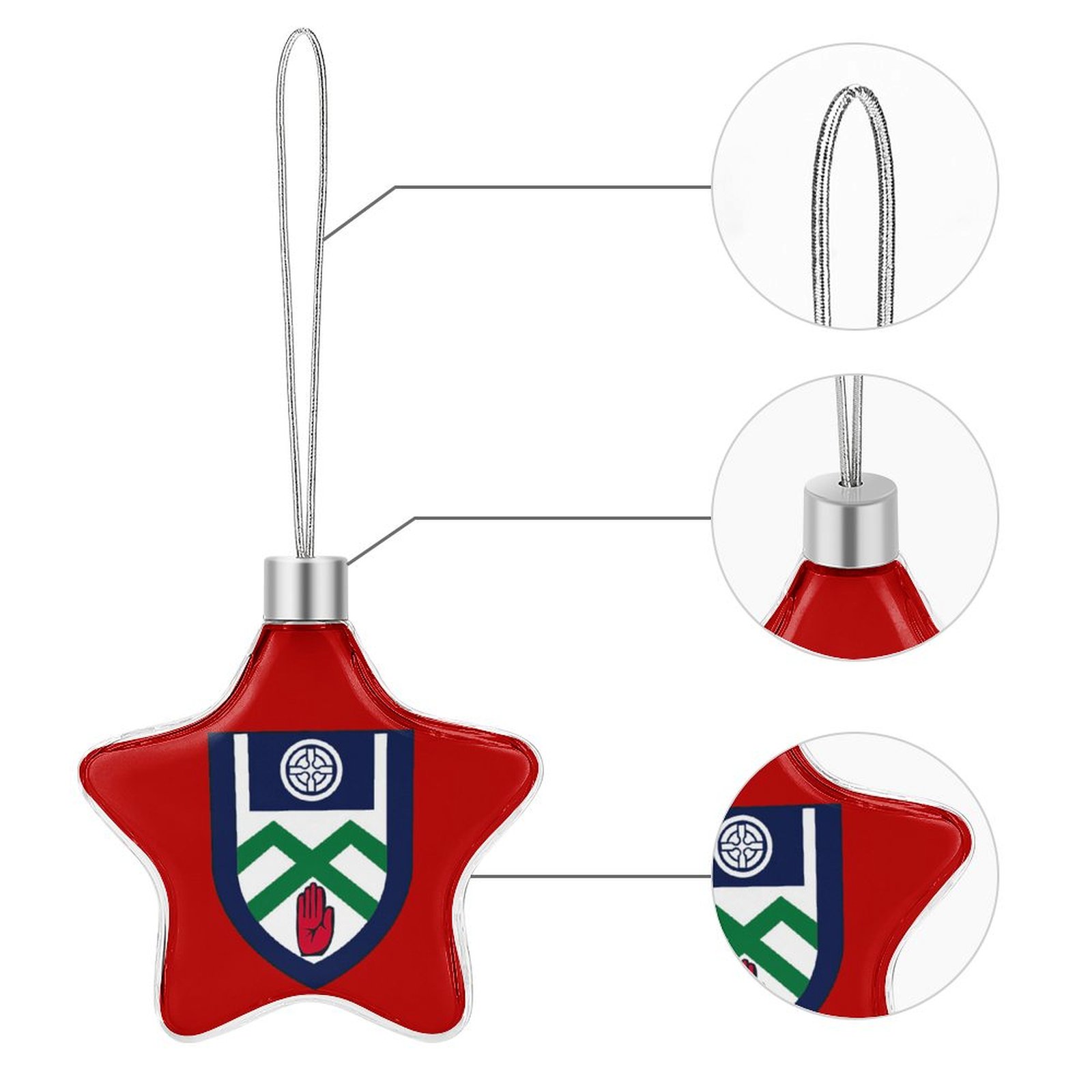 Monaghan GAA Star-shaped Christmas Ornament Monaghan GAA Star-shaped Christmas Ornament