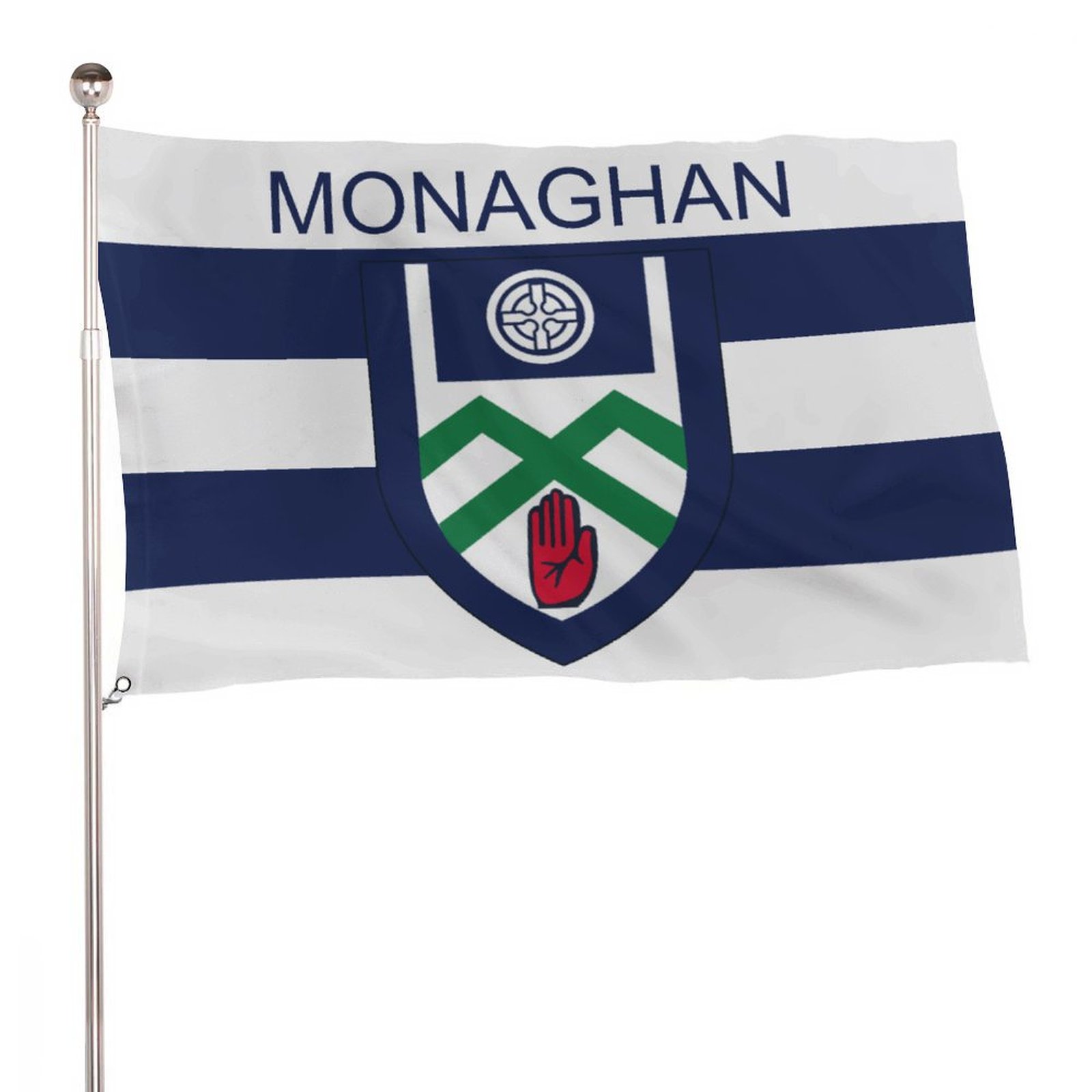 Monaghan GAA Flag – County Colours and Crest Monaghan GAA Flag – County Colours and Crest