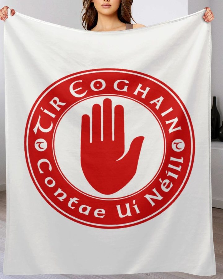 Tyrone GAA Plush Blanket – 50x60" Soft County Throw (White or Black Background)