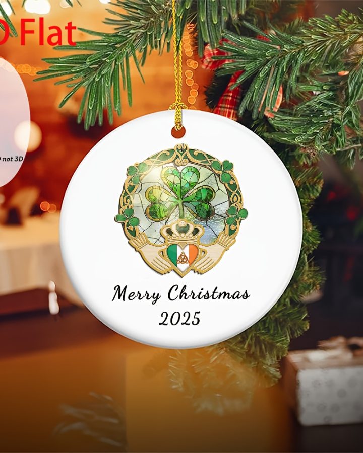 2D Irish Christmas Ornaments – Flat Acrylic Hanging Decoration