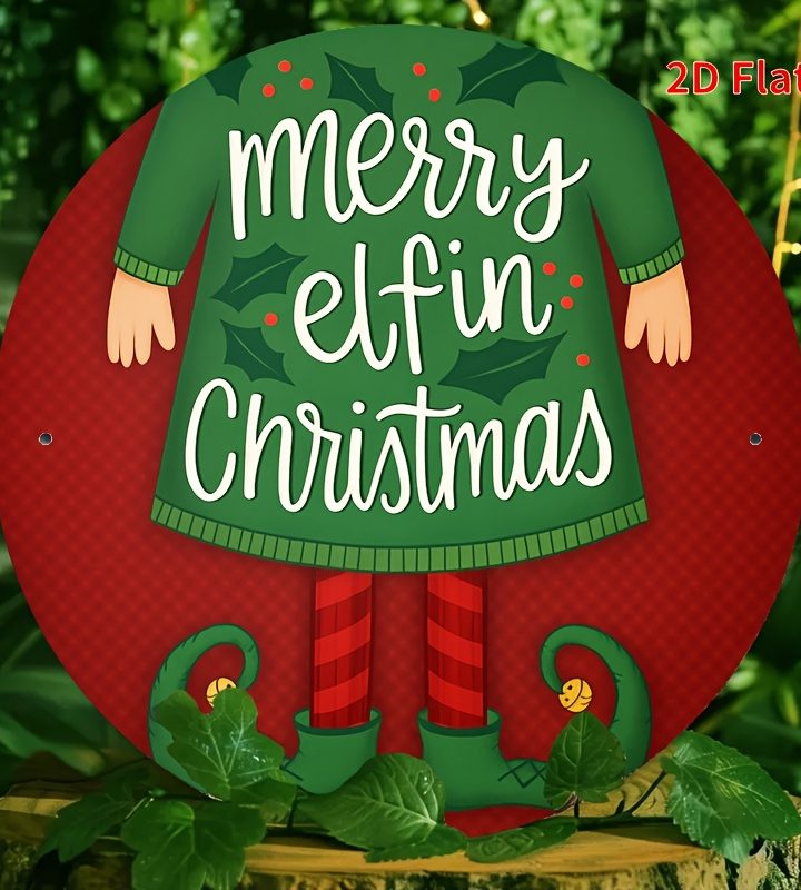 Vintage Irish Elf Metal Wall Sign