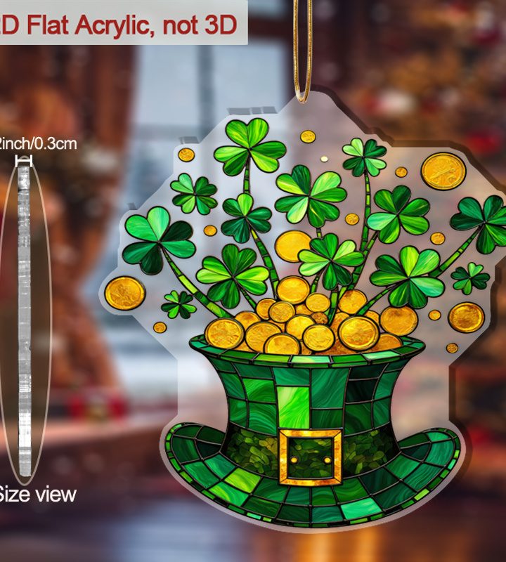 2D St. Patrick’s Day Clover Hat Ornament