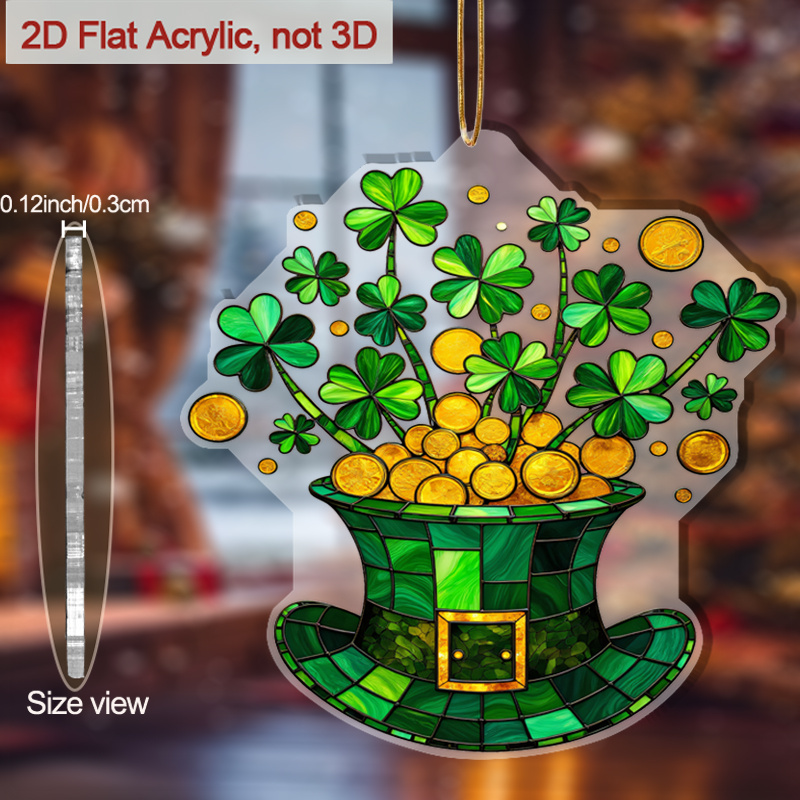 2D St. Patrick’s Day Clover Hat Ornament 2D St. Patrick’s Day Clover Hat Ornament
