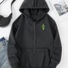 Elf Print Fleece Hooded Jacket