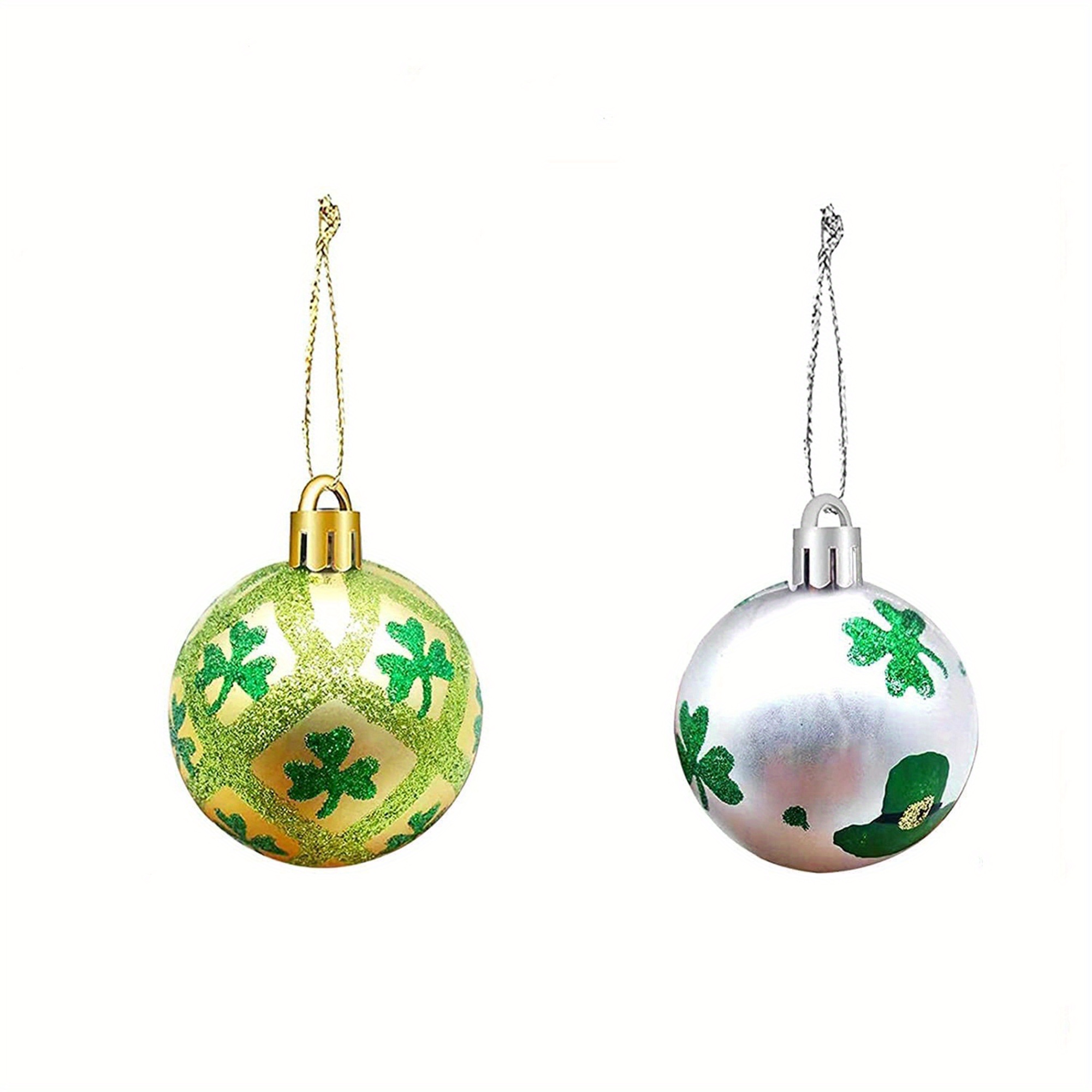 12pcs Irish Shamrock Christmas Tree Ornaments 12pcs Irish Shamrock Christmas Tree Ornaments