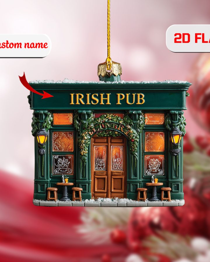 Irish Pub Christmas Ornament