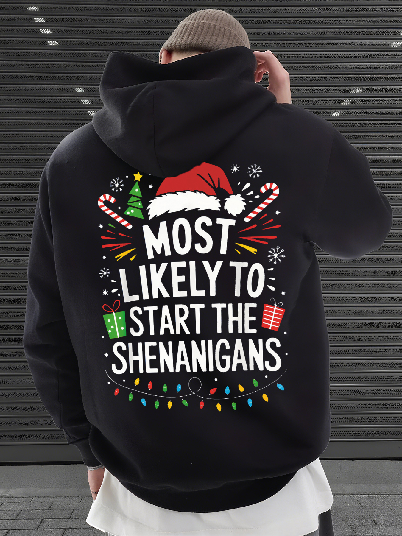 Funny Christmas Hooded Sweatshirt Funny Christmas Hooded Sweatshirt