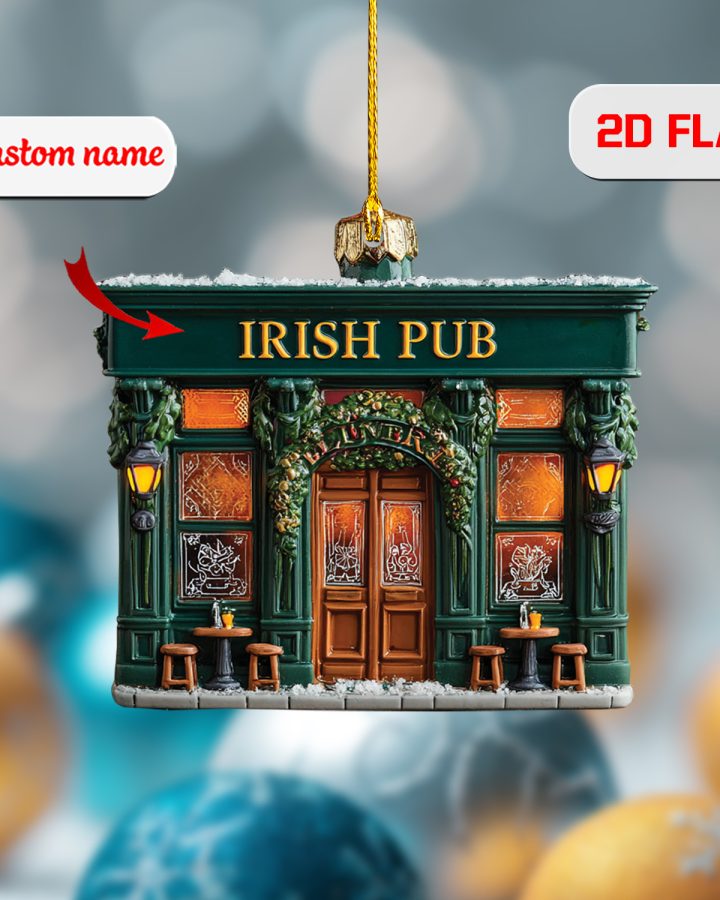 Irish Pub Christmas Ornament