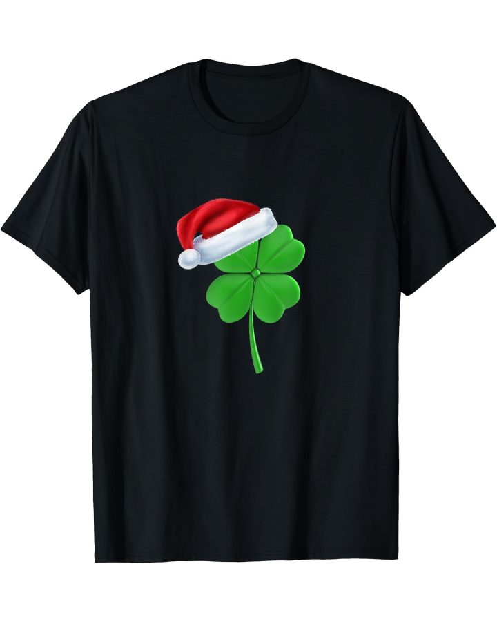 Shamrock Santa Hat Christmas T-Shirt