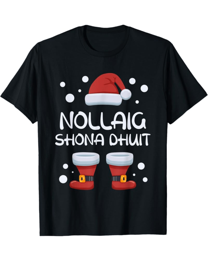 Irish Santa Graphic Christmas T-Shirt